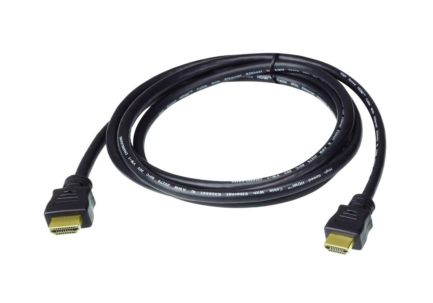 ATEN 2L-7D01H - HDMI mit Ethernetkabel - HDMI (M) bis HDMI (M) - 1 m - abgeschirmt - Schwarz - 4K