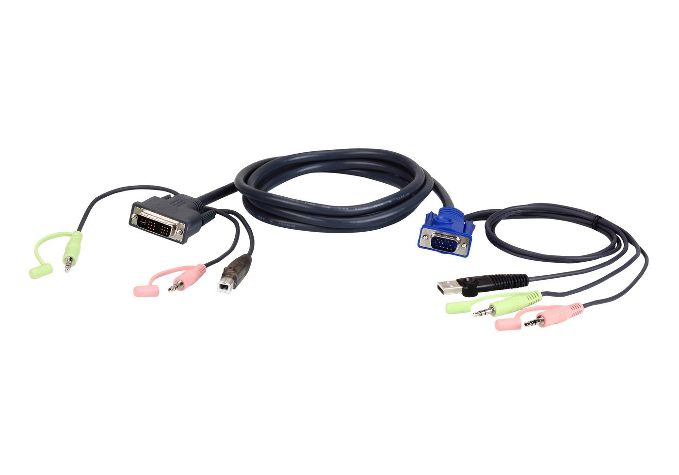 ATEN 2L-7DX2U VGA USB zu DVI KVM Cable - 1,8m (2L-7DX2U)