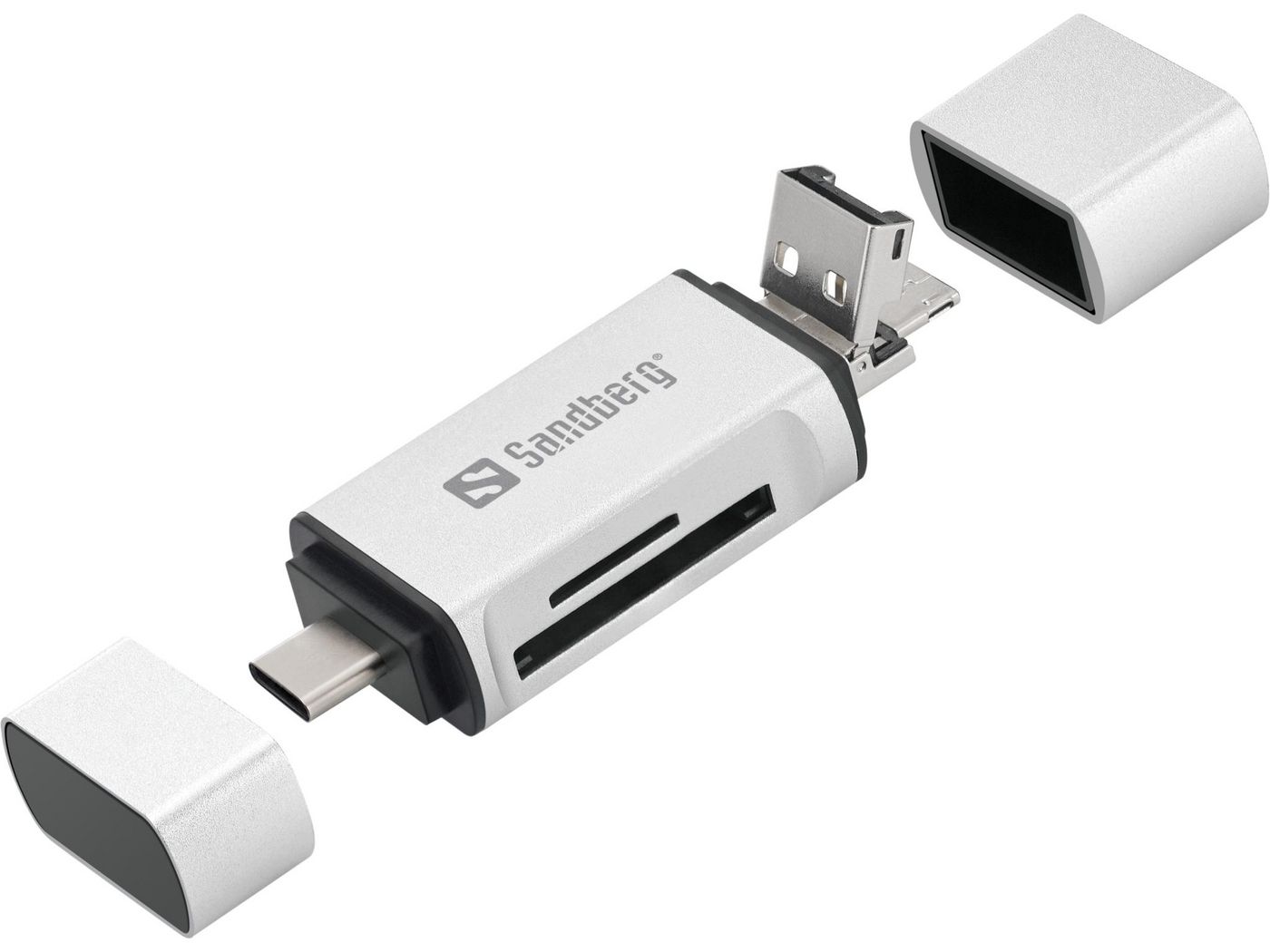 USB-C + USB + MicroUSB card reader