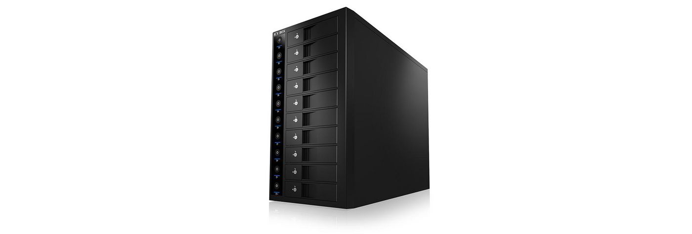 ICY-BOX IB-3810U3 Black disk array 