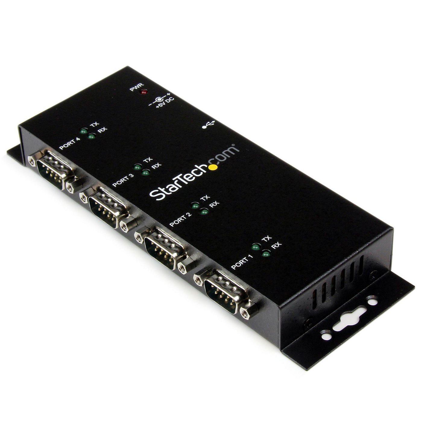 STARTECH.COM 4 Port USB auf Seriel RS232 Adapter Hub - Industriell DIN-Scheinen/ Wandmontagefähig -