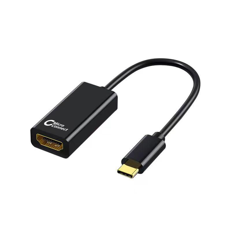 USB3.1CHDMI-S, MicroConnect USB-C to HDMI Slim Design, 4K60Hz, 0.15m, Black |