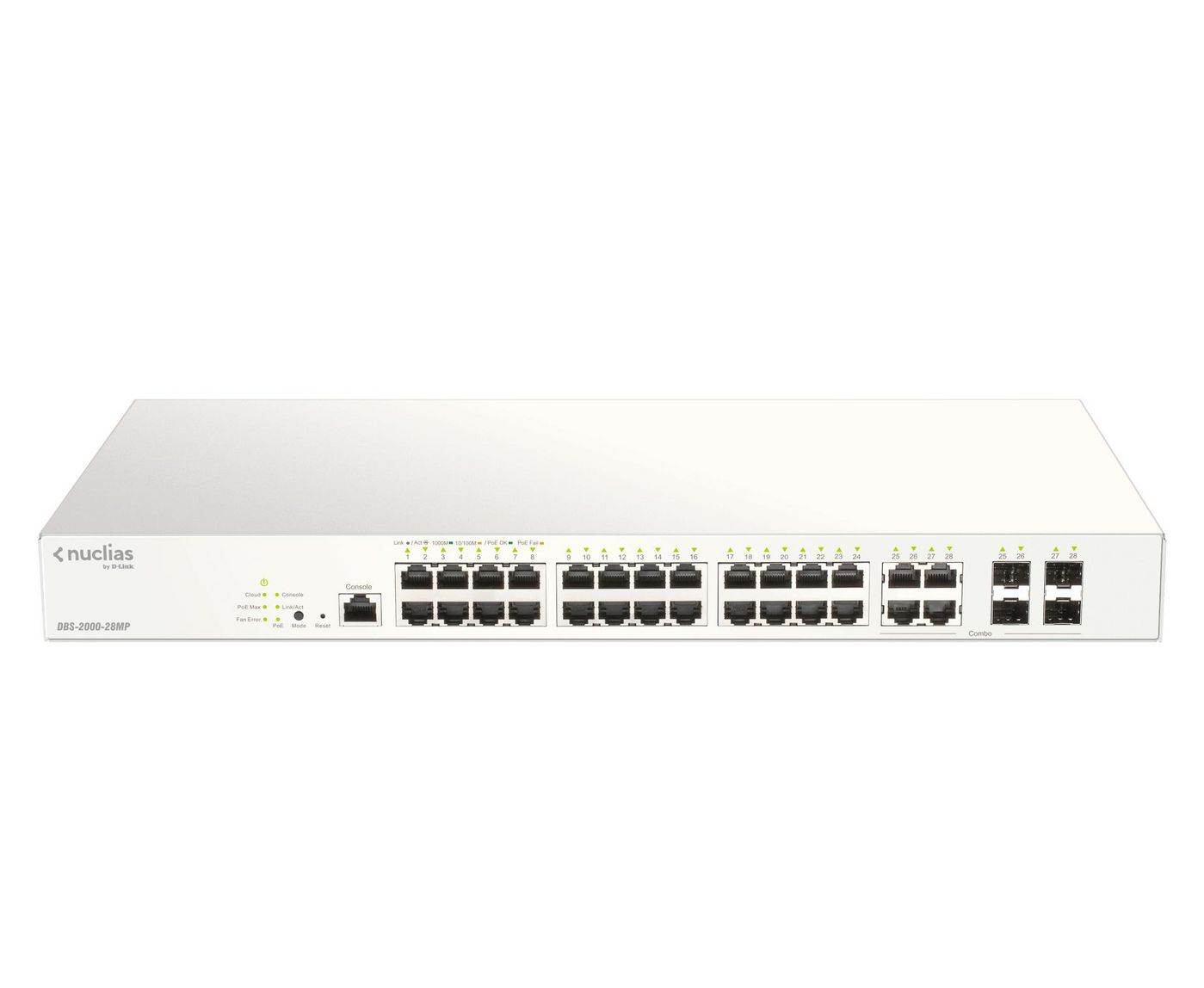 28-Port Gigabit PoE+ Nuclias