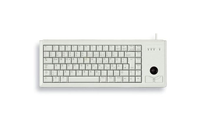 CHERRY G84-4400LUBEU-0 Tastatur USB trackball mit Euro symbol (US) grau