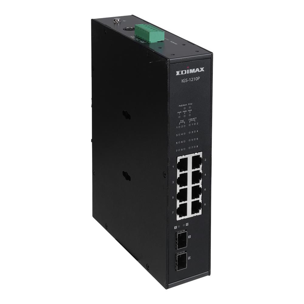 EDIMAX Switch EDIMAX Industrial 8-Port POE GbE + 2 GbE SFP unmanag.