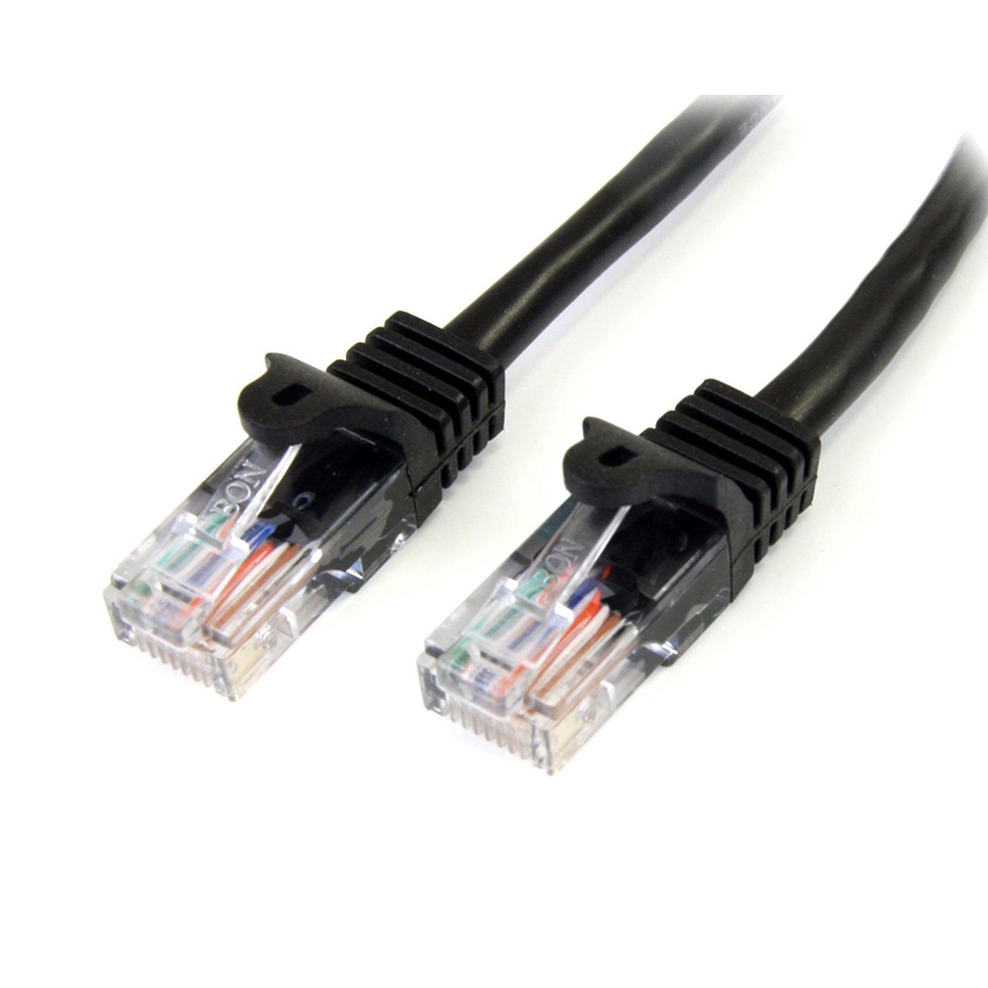 STARTECH.COM 0,5m Cat5e Ethernet Netzwerkkabel Snagless mit RJ45 - Cat 5e UTP Kabel - Schwarz