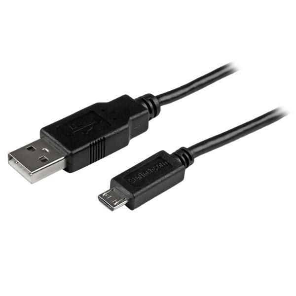 StarTechcom USBAUB15CMBK 15CM USB  SLIM MICRO USB CBL 