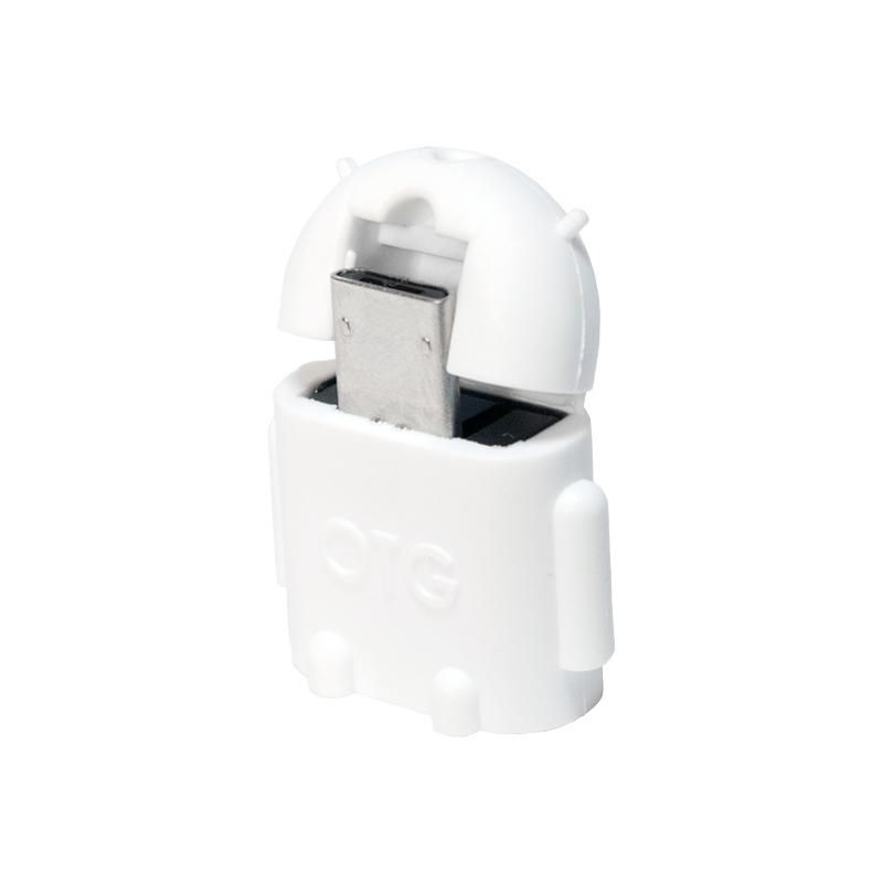LOGILINK USB OTG Adapter Androidmännchen weiß