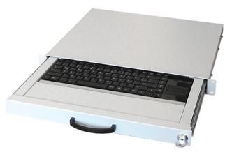 Aixcase AIX-19K1UKDETP-W Keyboard - rack-mountable - 