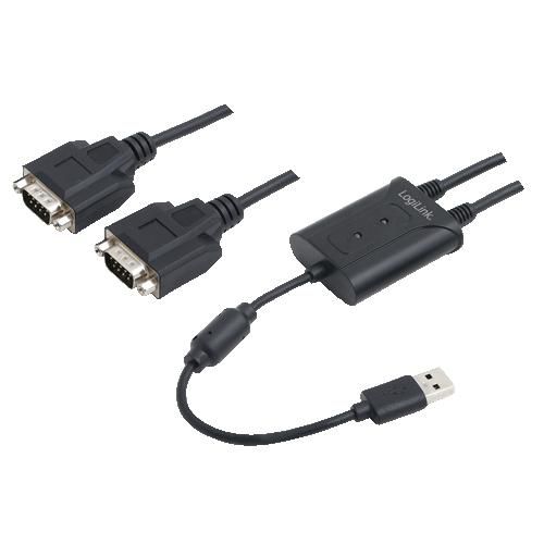 LogiLink AU0031 Adapter USB 2.0 - 2x  Seriell 