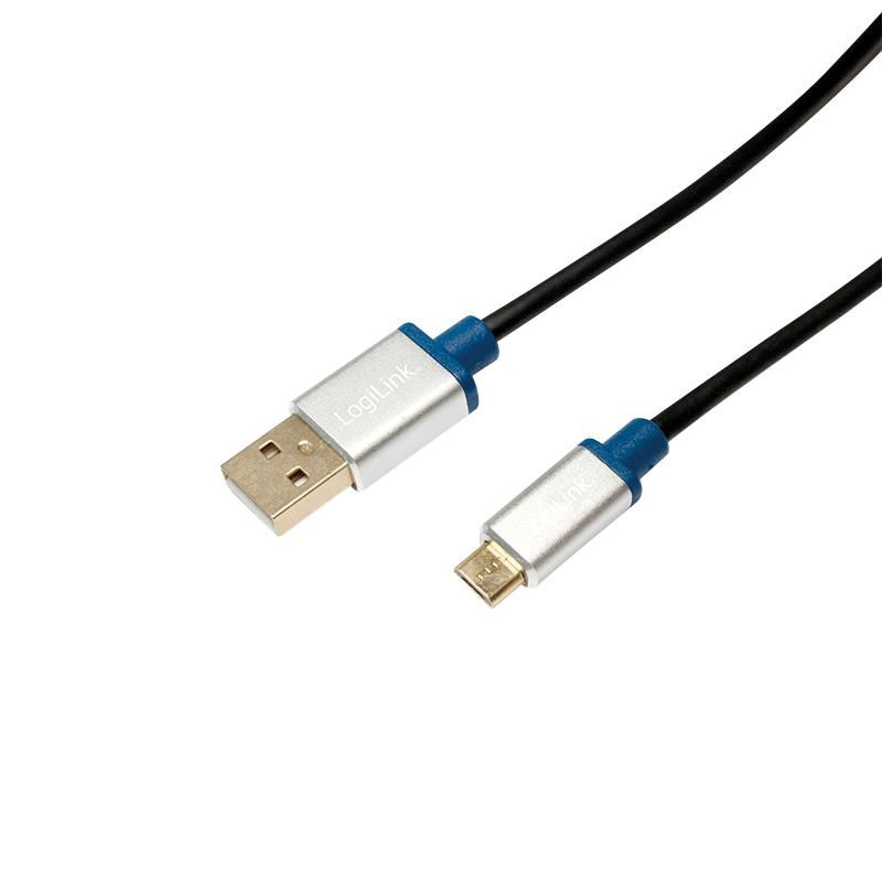 LogiLink BUAM210 1m, USB2.0-AUSB2.0 Micro-B 