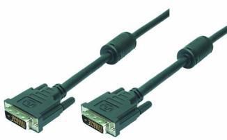 LOGILINK DVI Kabel, 2x Stecker mit Ferritkern, schwarz, 5m