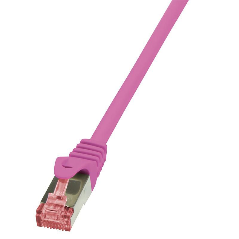 LOGILINK CQ2029S S/FTP Patchkabel Kat.6 PrimeLine pink -   0,50m