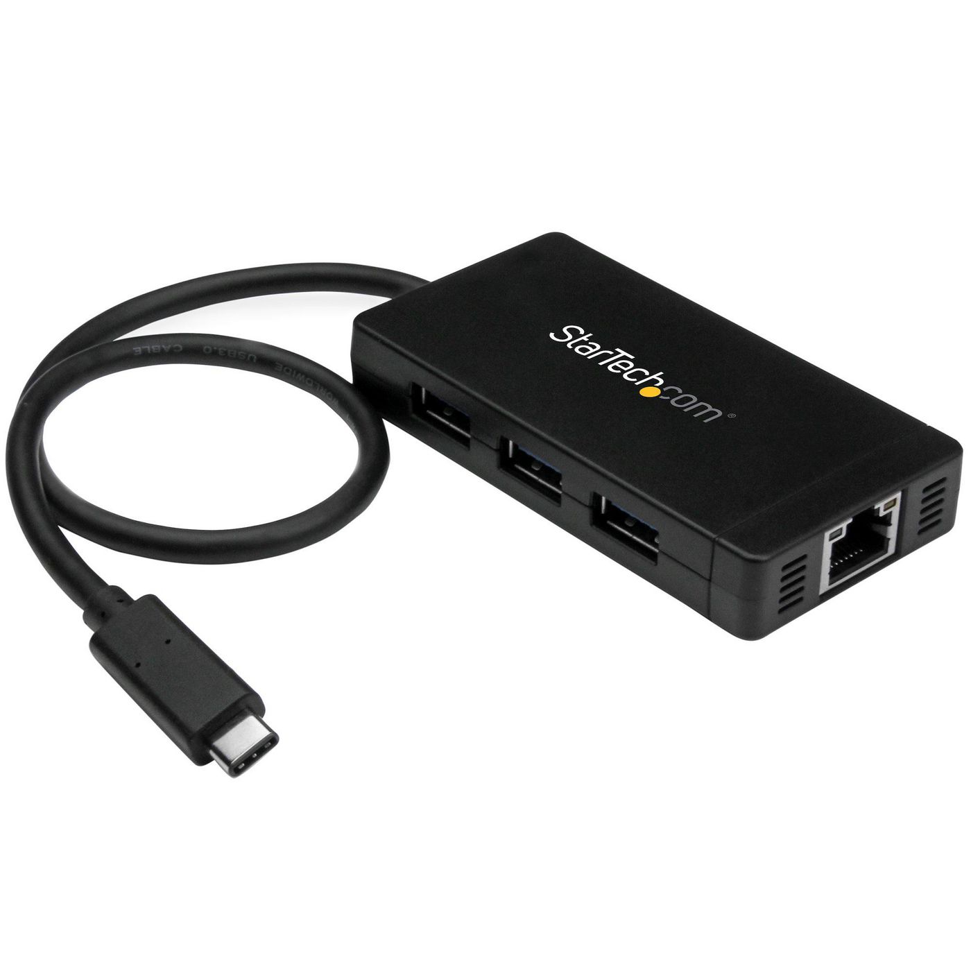 STARTECH.COM 3 Port USB 3.0 Hub mit USB-C und Gigabit Ethernet - inklusive Netzteil - USB C Hub - US