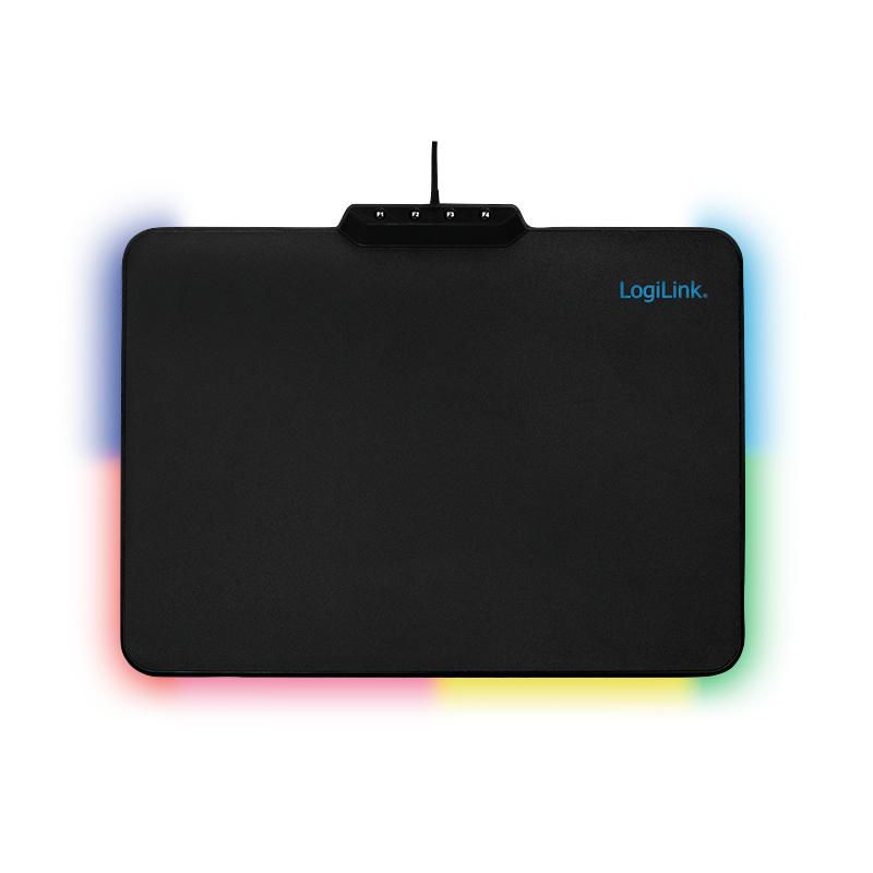 LOGILINK Gaming Mauspad mit RGB-LED Beleuchtung 7 LED-Farben