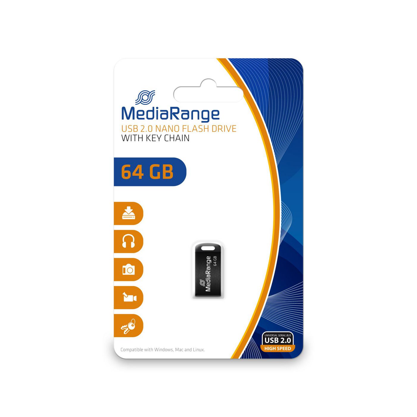 MediaRange MR923 USB-Stick 64GB USB 2.0 Nano 