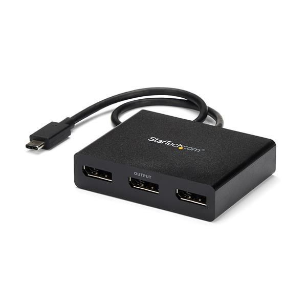 STARTECH.COM USB-C DisplayPort Hub - 3 Port - Verkettungsfähig - USB Typ C Monitor Hub - USB Typ C M