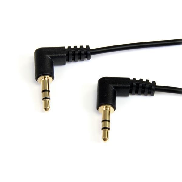 STARTECH.COM 90cm 3,5mm Klinke Audiokabel rechts gewinkelt - Stecker/Stecker - Klinkenkabel