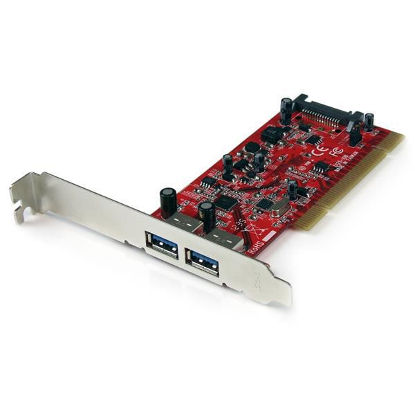 STARTECH.COM 2 Port USB 3.0 SuperSpeed PCI Schnittstellenkarte mit SATA-Stromanschluss - 2x USB 3.0