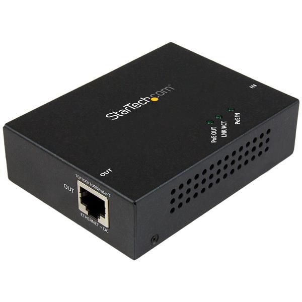 STARTECH.COM Gigabit PoE+ Extender - 802.3at/af - 100m - Power over Ethernet Extender - PoE Repeater