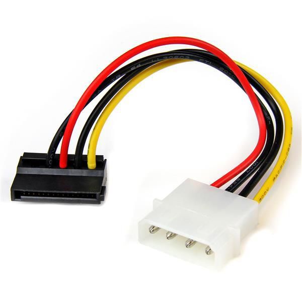 STARTECH.COM 15cm 4-Pin Molex auf SATA Kabel links gewinkelt - Stecker/Buchse