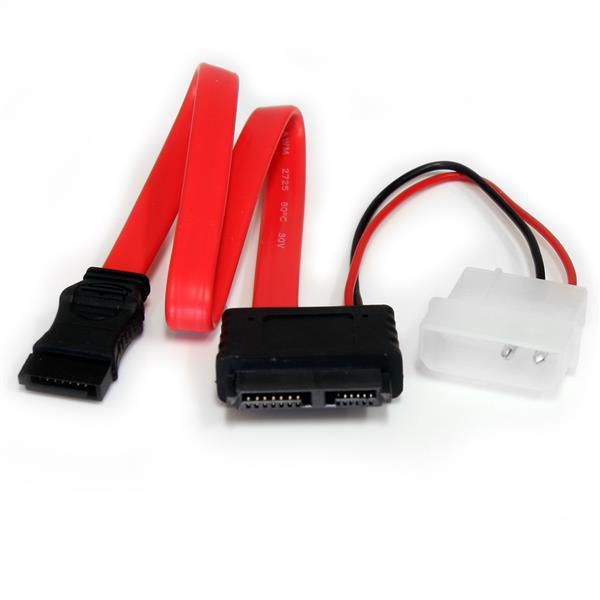 STARTECH.COM 30 cm Slimline SATA auf SATA mit LP4-Stromkabel / Adapter / Kombikabel