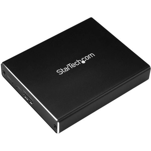 STARTECH.COM SSD Festplattengehäuse für zwei M.2 Festplatten - USB 3.1 Type C - NGFF - USB C Kabel -