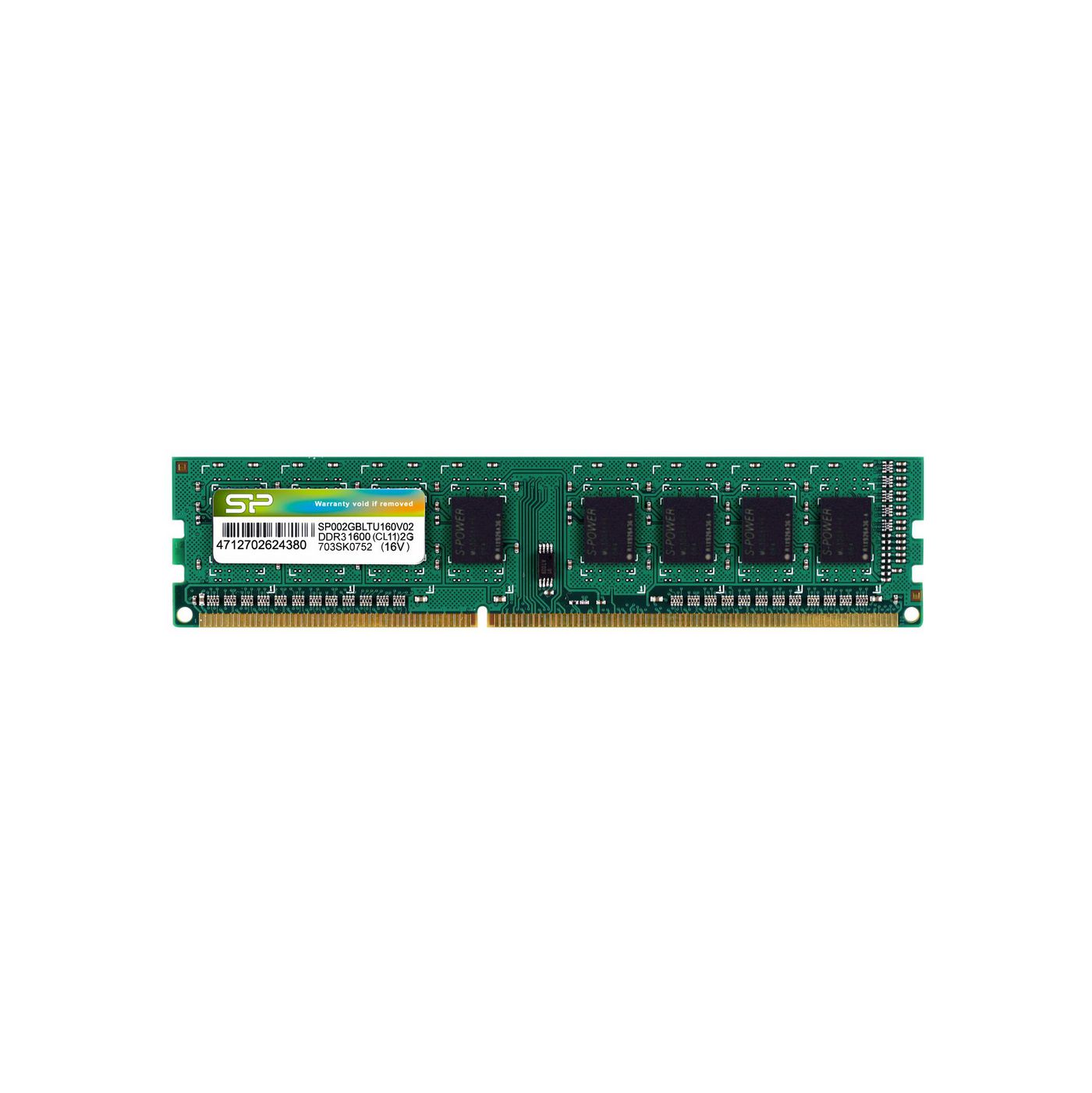 Silicon-Power SP002GBLTU160V02 DDR3 2GB PC 1600 CL11 