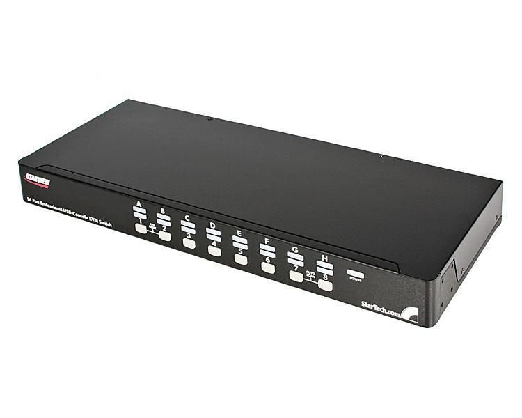 StarTechcom SV1631DUSBGB 16 Port 1U Rackmount USB PS2 