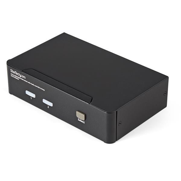 STARTECH.COM 2 Port USB HDMI KVM Switch / Umschalter mit Audio und USB 2.0 Hub