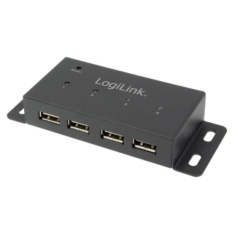 LOGILINK UA0141A USB 2.0 Hub, 4-Port, Metall