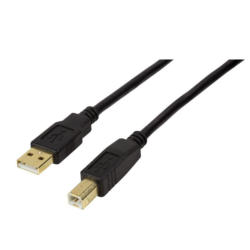 LOGILINK USB 2.0 Kabel [1x USB 2.0 Stecker A - 1x USB 2.0 Stecker B] 20 m Schwarz vergoldete St