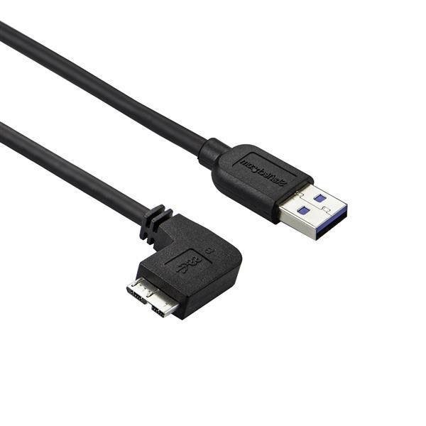 STARTECH.COM 1m Slim Micro USB 3.0 Kabel linksgewinkelt - USB 3.1 Gen 1 (5 Gbit/s) Anschlusskabel