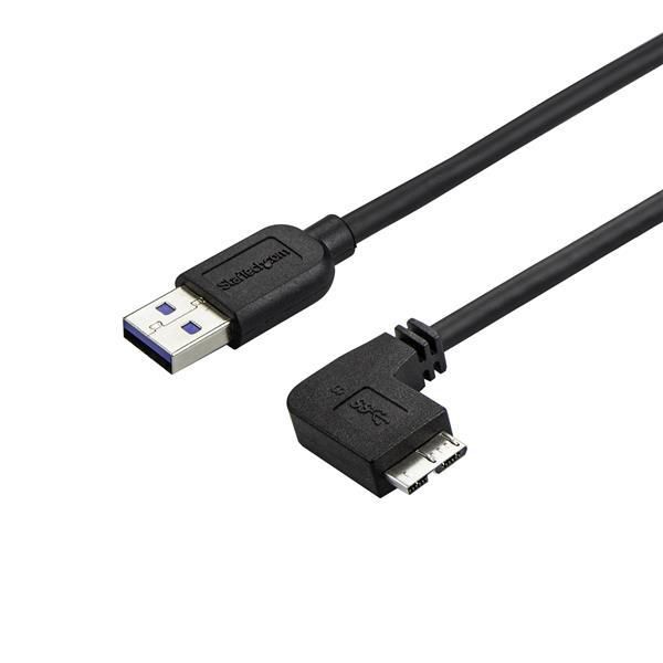 STARTECH.COM 1m Slim Micro USB 3.0 Kabel rechtsgewinkelt - USB 3.1 Gen 1 (5 Gbit/s) Anschlusskabel