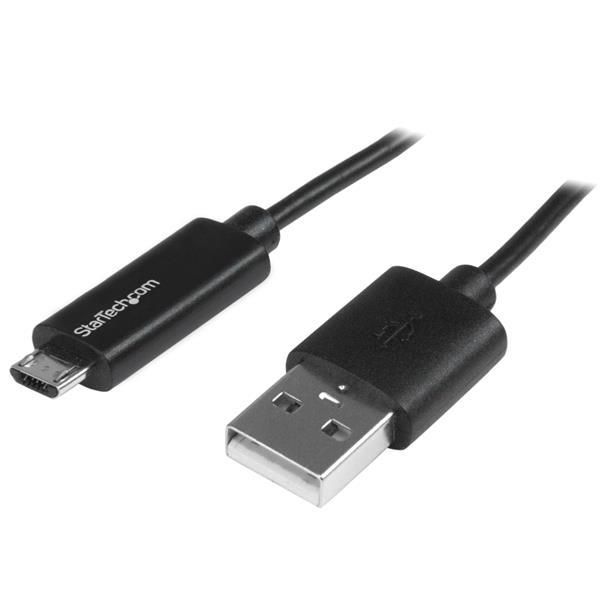 STARTECH.COM 1m Micro USB Kabel mit LED Ladeanzeige - St/St - USB auf Micro USB Kabel