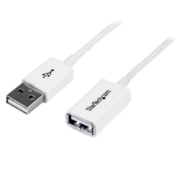 STARTECH.COM 1m USB 2.0 Verlängerungskabel A auf A  - Stecker/Buchse - Weiss - USB A (St) auf USB A