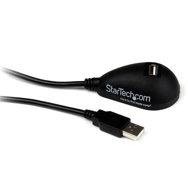 STARTECH.COM USB 2.0 Verlängerung 1,5m mit Dockingstation - USB-A Verlängerungskabel Stecker auf Buc