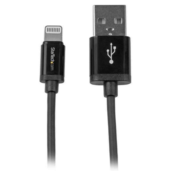 STARTECH.COM 1m Apple 8 Pin Lightning Connector auf USB Kabel - Schwarz - USB Kabel für iPhone / iPo
