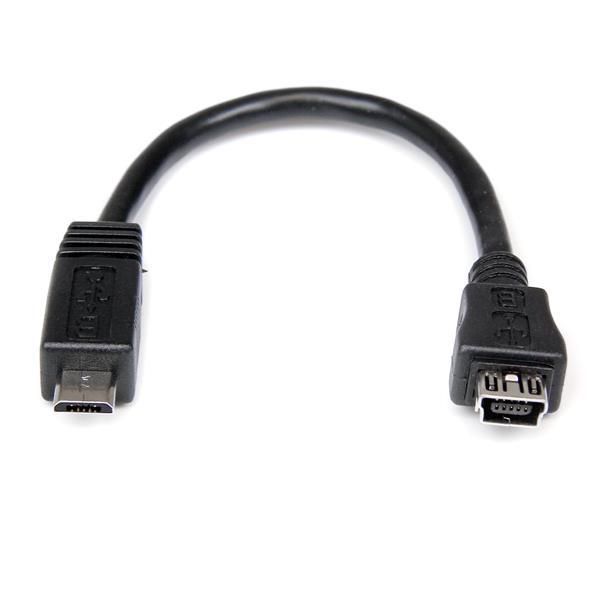 STARTECH.COM 15 cm Micro USB auf Mini USB-Adapterkabel ¿ Stecker/Buchse