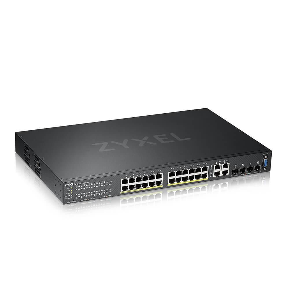 ZYXEL Switch GS2220-28HP 24Port+4xSFP/Rj45 Gigabit L2 375W