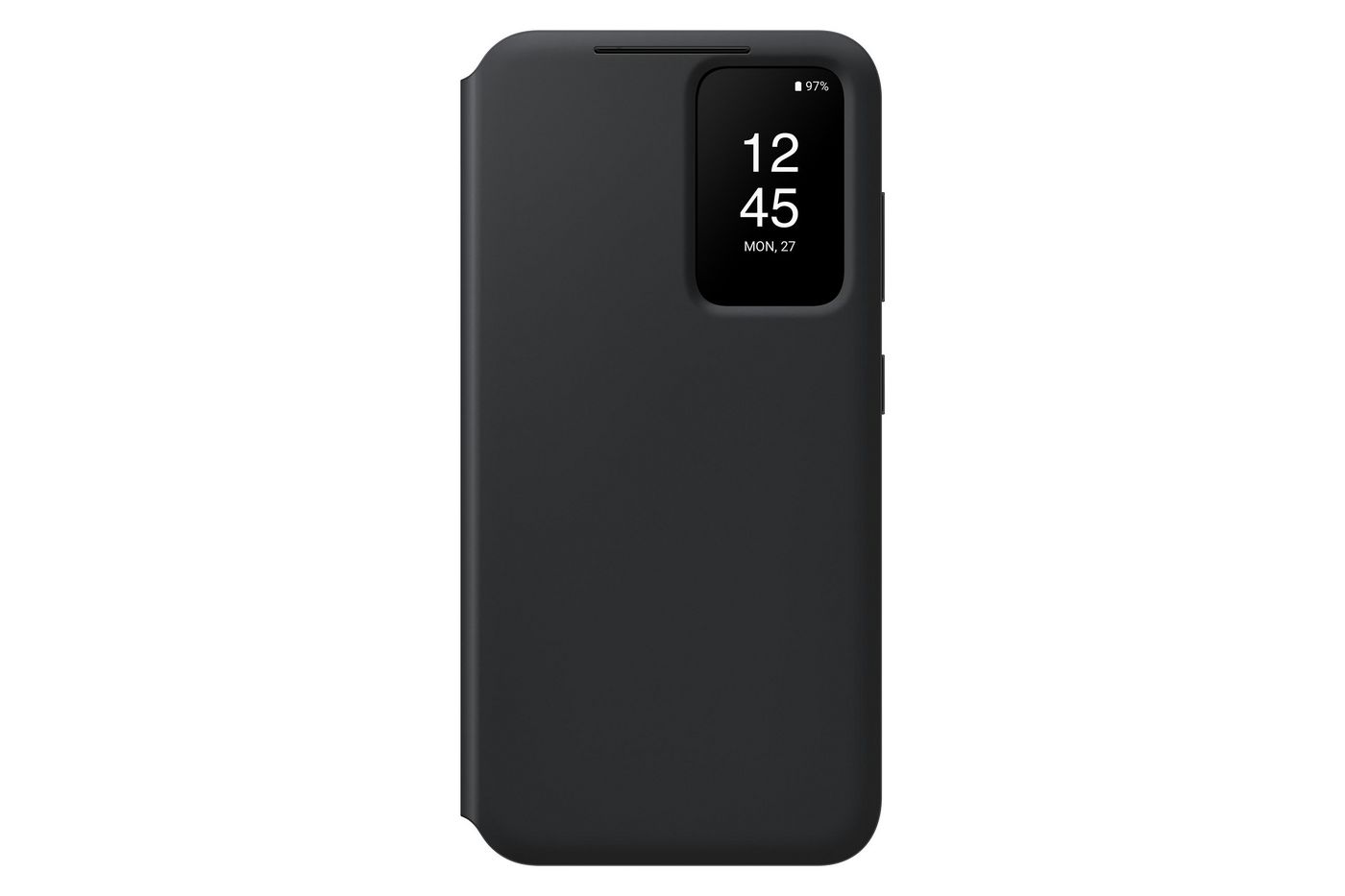 Clear View Wallet Cover For Galaxy S23 Black