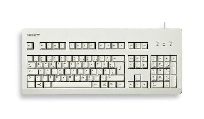 CHERRY G80-3000LPCFR-0 PS/2 USB Tastatur (FR) grau