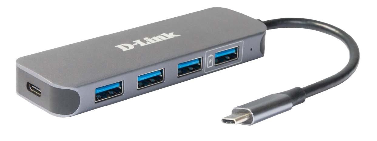 D-Link DUB-2340 W127207506 USB-C to 4-Port USB 3.0 Hub 
