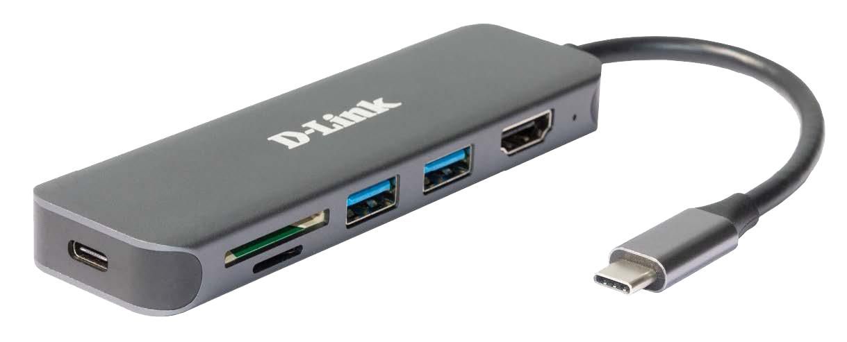 D-Link DUB-2327 W127207501 6-in-1 USB-C Hub with 