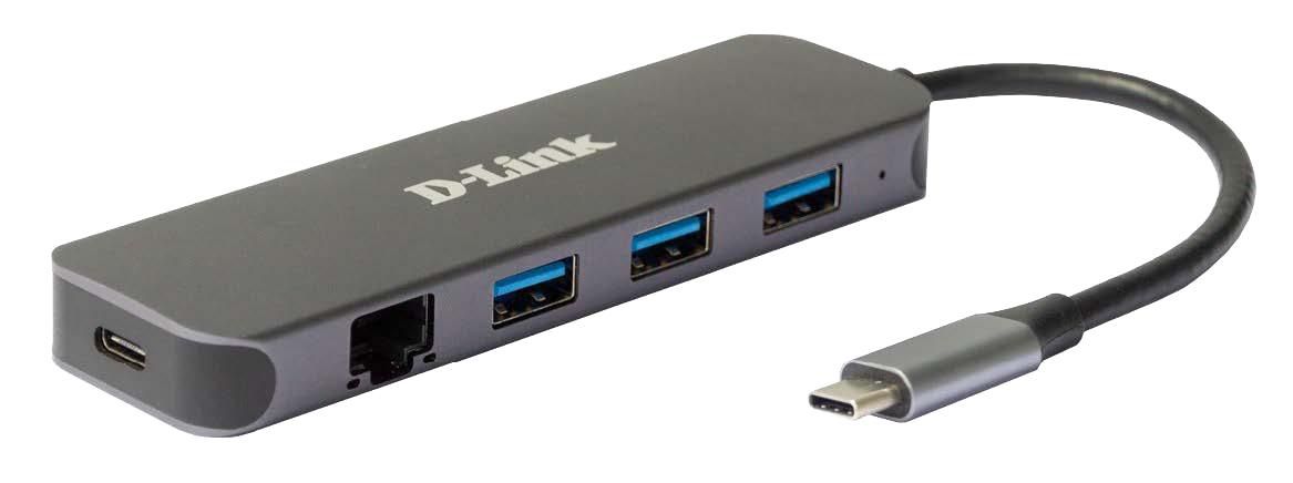D-Link DUB-2334 W127207504 5-in-1 USB-C Hub with Gigabit 