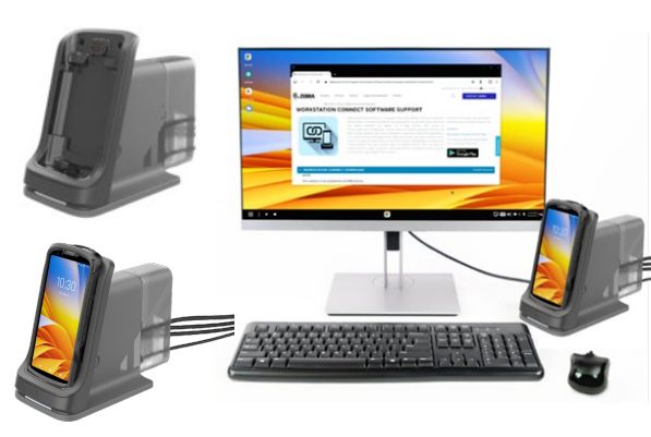 ZEBRA Workstation - Docking Cradle (Anschlußstand) - USB / Ethernet - HDMI - 10Mb LAN - für Zebra TC