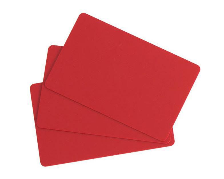 Evolis Plastic Card, 100 Pcs., Red Moq:1