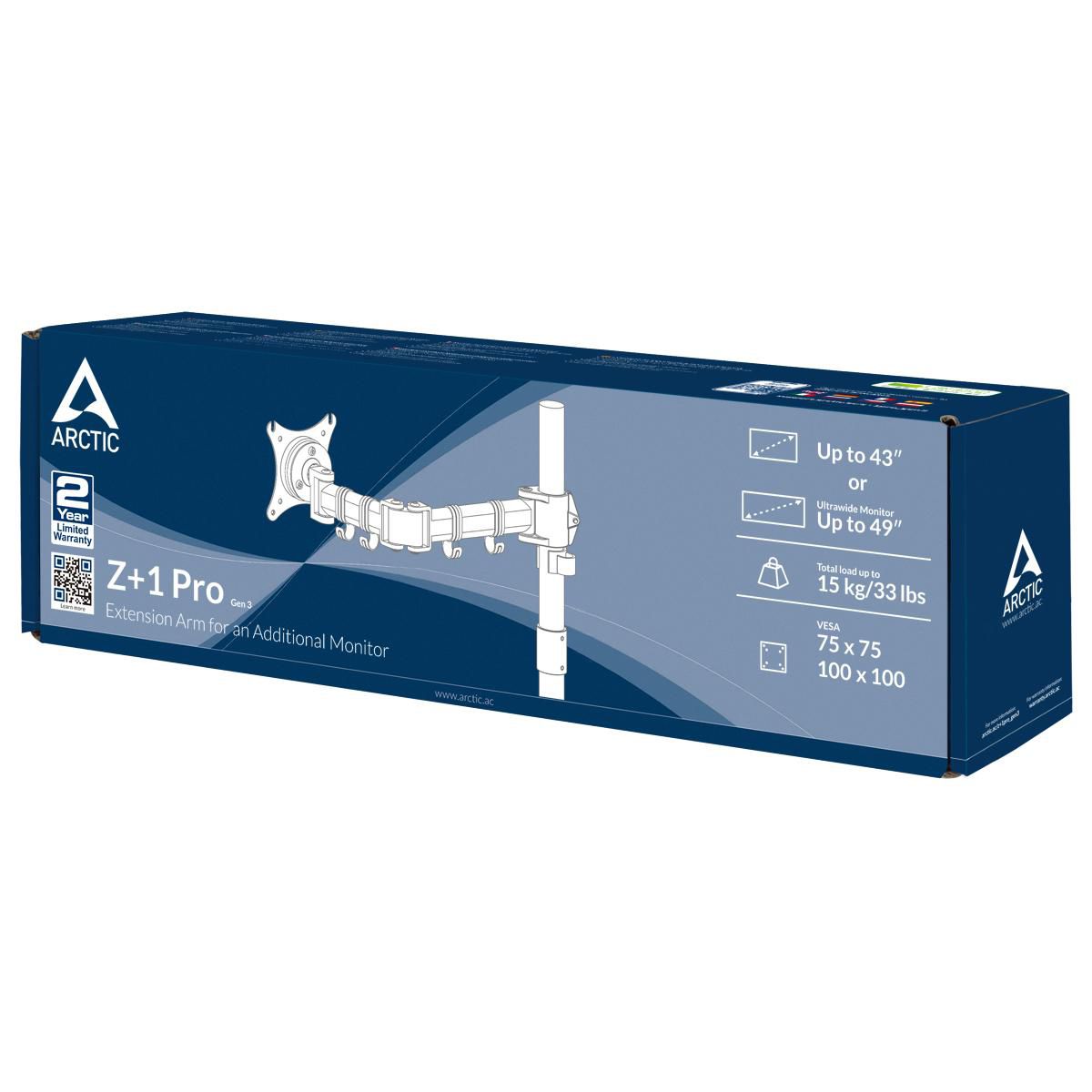 Arctic AEMNT00055A W128252019 Z+1 Pro Gen 3 - Extension Arm 