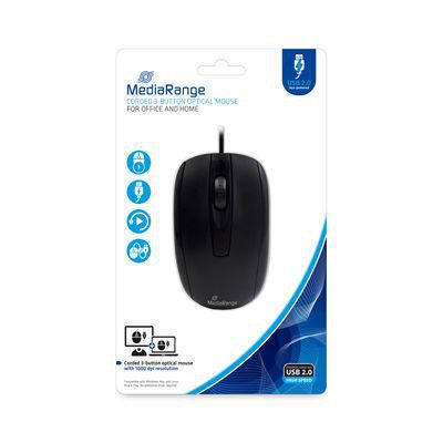 MediaRange MROS211 W128254576 Mouse Ambidextrous Usb Type-A 