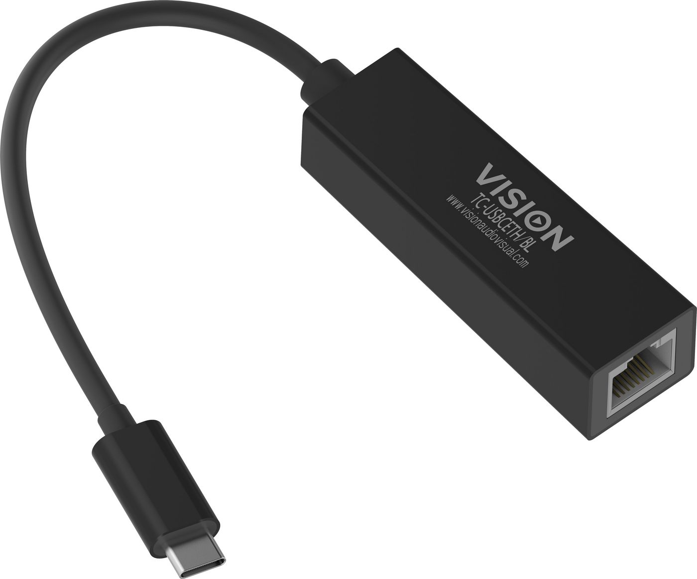 VISION Professional installationstauglicher Adapter USB-C zu RJ45-Gigabit-Ethernet-Netzwerk  30 JAHR